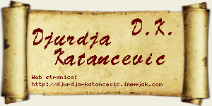 Đurđa Katančević vizit kartica